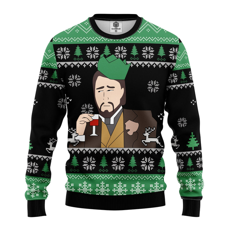 Leonardo Dicaprio Drinking Meme Ugly Christmas Sweater Amazing Gift Idea Thanksgiving Gift Nearkii