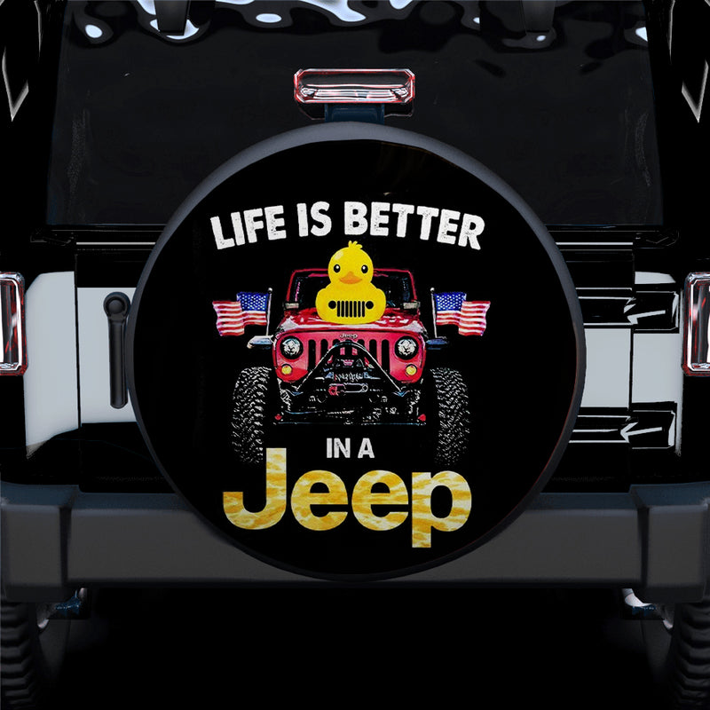 Life Is Better In A Jeep Duck Car Spare Tire Covers Gift For Campers Nearkii