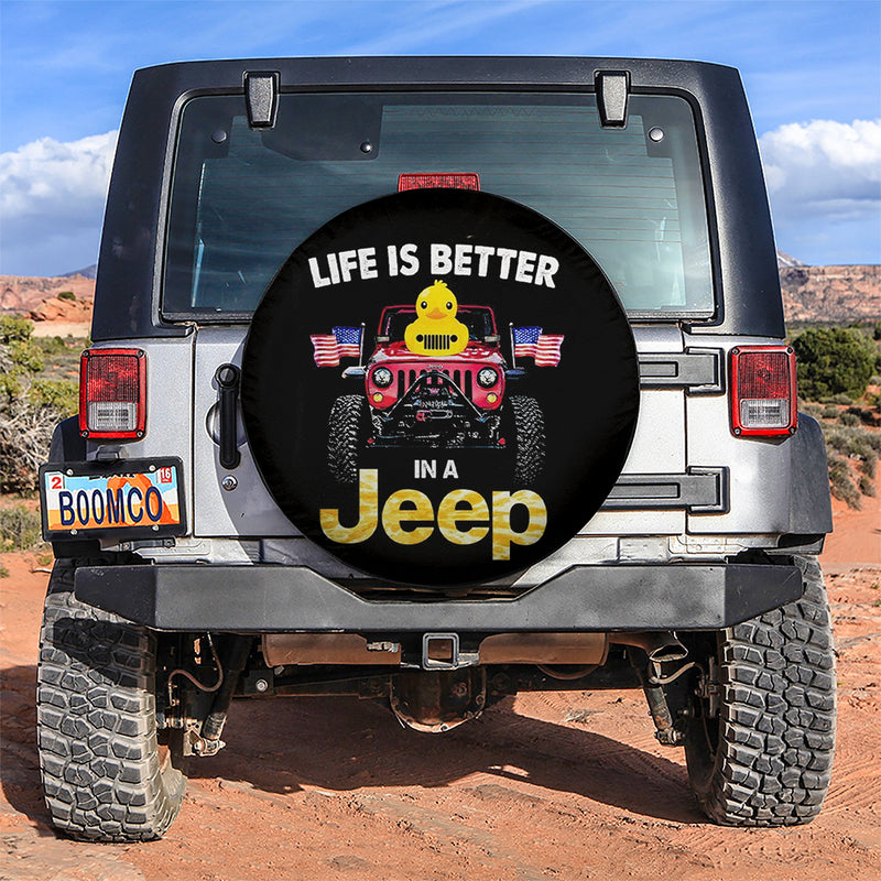 Life Is Better In A Jeep Duck Car Spare Tire Covers Gift For Campers Nearkii