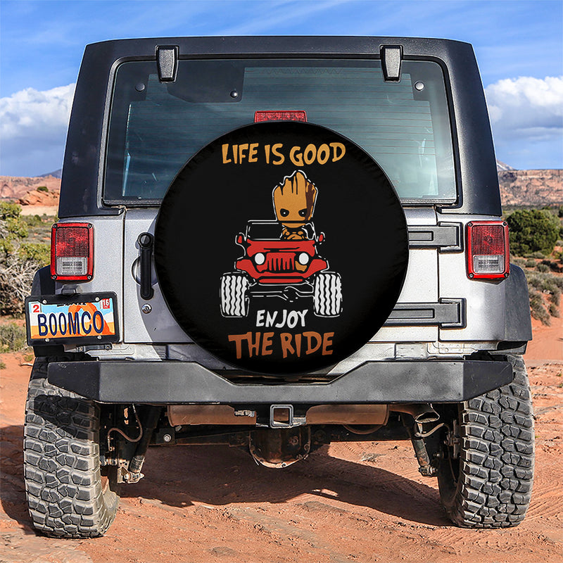 Enjoy The Ride Baby Groot Jeep Spare Tire Covers Gift For Campers Nearkii