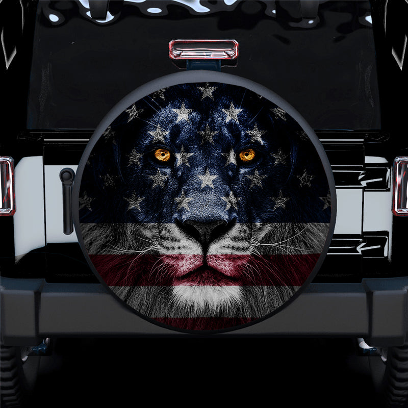 Lion America USA Jeep Car Spare Tire Cover Gift For Campers Nearkii