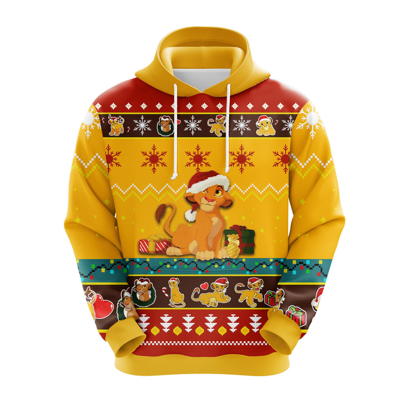 Lion King Christmas Cute Noel Mc Ugly Hoodie Yellow 1- Amazing Gift Idea Thanksgiving Gift Nearkii