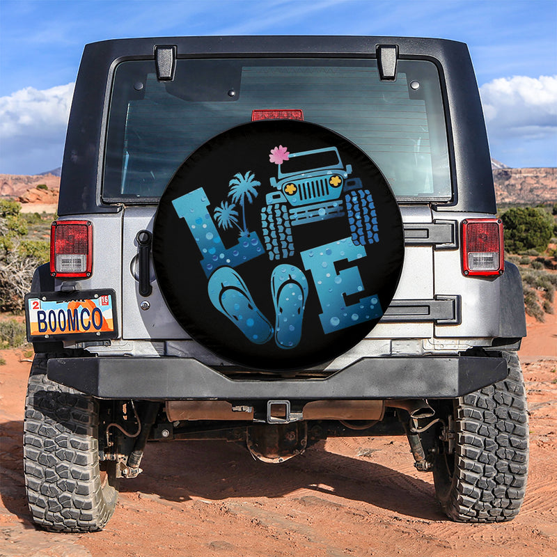 Love Jeep Summer Car Spare Tire Covers Gift For Campers Nearkii