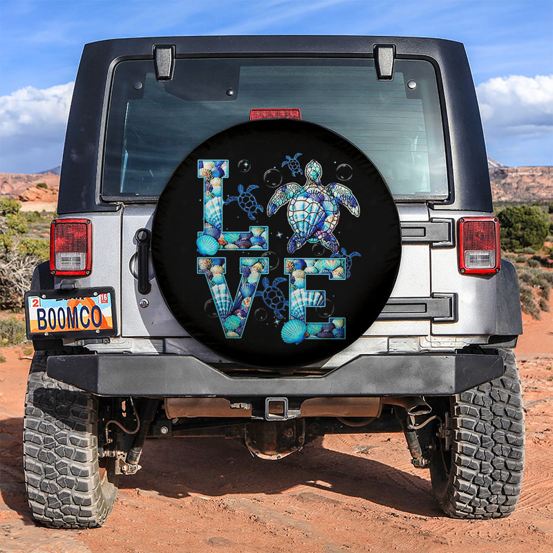 Love Ocean Turtle Jeep Car Spare Tire Cover Gift For Campers Nearkii