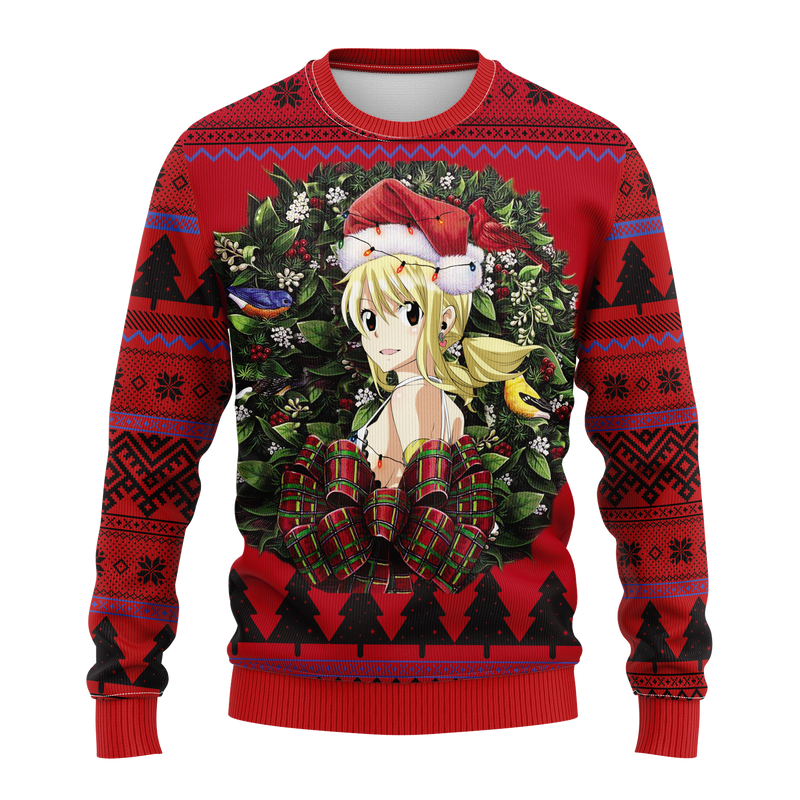 Lucy Heartfilia Fairy Tail Noel Mc Ugly Christmas Sweater Thanksgiving Gift Nearkii