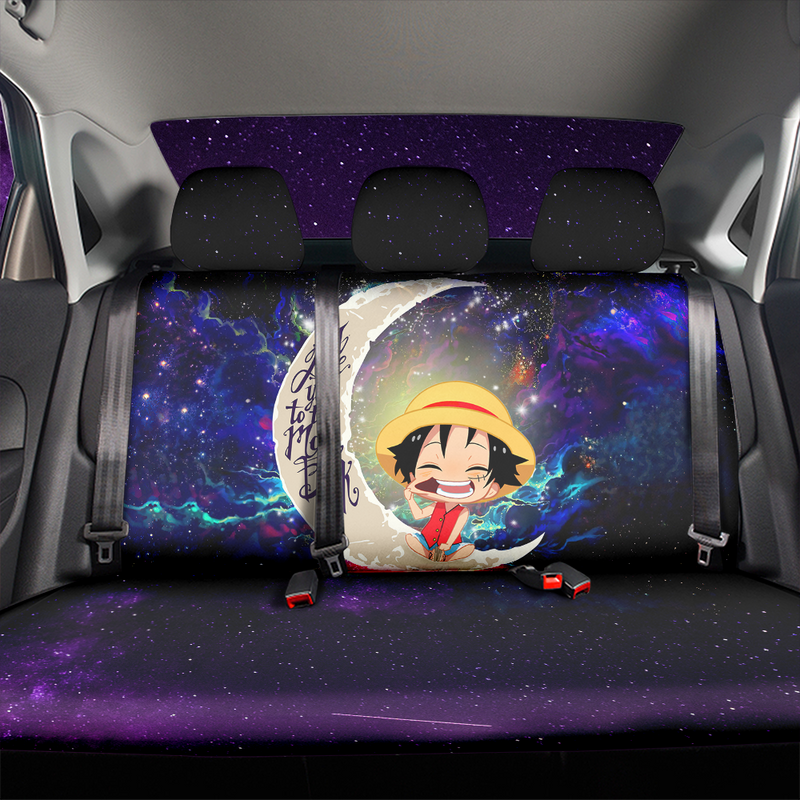 Luffy One Piece Love You To The Moon Galaxy Premium Custom Car Back Seat Covers Decor Protectors Nearkii