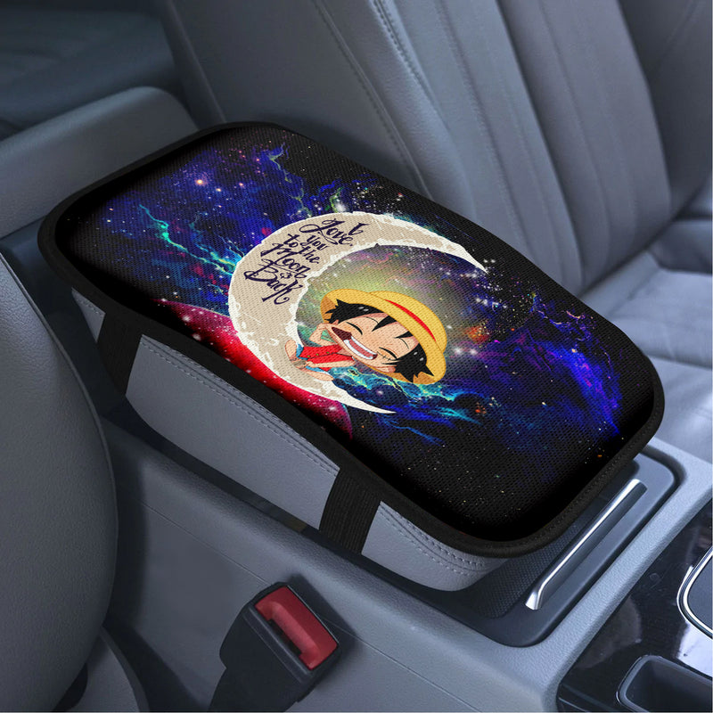 Luffy One Piece Love To Moon Back Galaxy Premium Custom Armrest Center Console Cover Car Accessories Nearkii