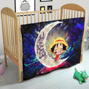 Luffy One Piece Love You To The Moon Galaxy Quilt Blanket Nearkii