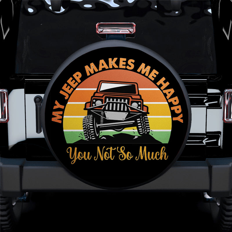 My Jeep Makes Me Happy Car Spare Tire Covers Gift For Campers Nearkii