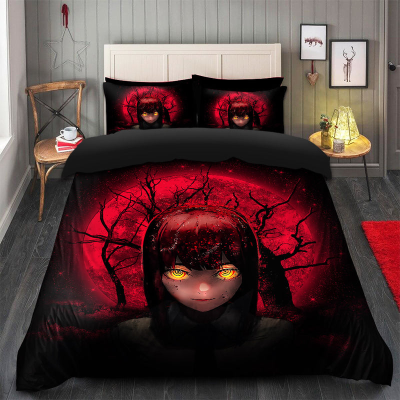 Makima Chainsaw Man Moonlight Bedding Set Duvet Cover And 2 Pillowcases Nearkii