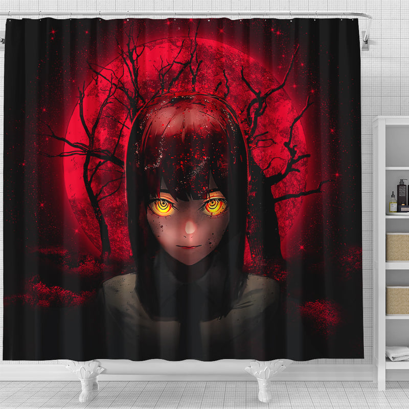 Makima Chainsaw Man Moonlight Shower Curtain Nearkii