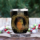Mandala Fox Wine Tumbler Nearkii