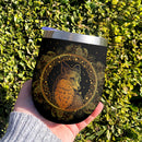 Mandala Fox Wine Tumbler Nearkii