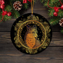 Mandala Fox Mica Ornament Perfect Gift For Holiday Nearkii