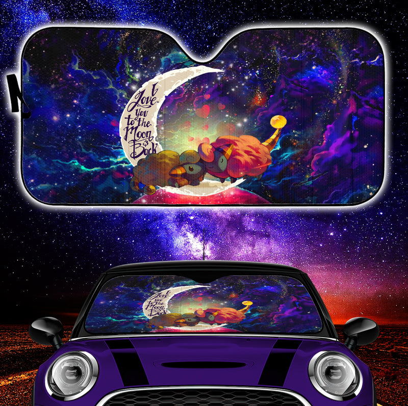 Mareep Pokemon Love You To The Moon Galaxy Car Auto Sunshades Nearkii