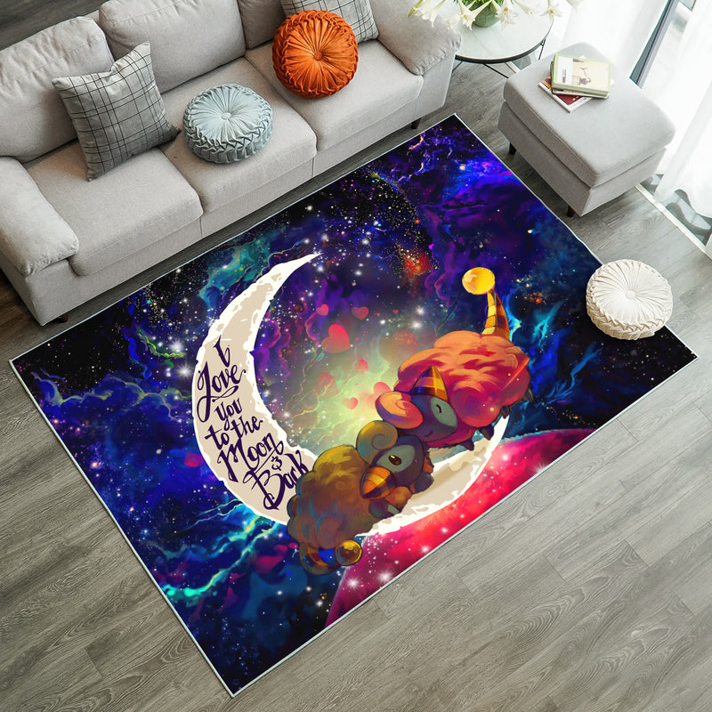 Mareep Pokemon Love You To The Moon Galaxy Rug Carpet Rug Home Room Decor Nearkii