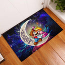 Mario Couple Love You To The Moon Galaxy Back Doormat Home Decor Nearkii