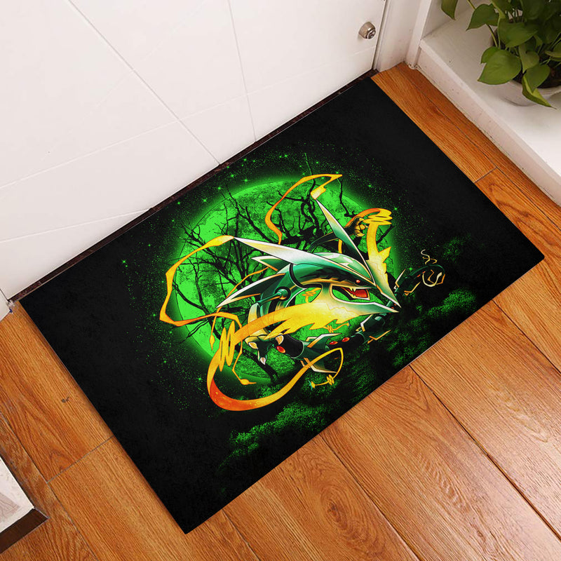 Mega X Rayquaza Pokemon Moonlight Door Mats Home Decor