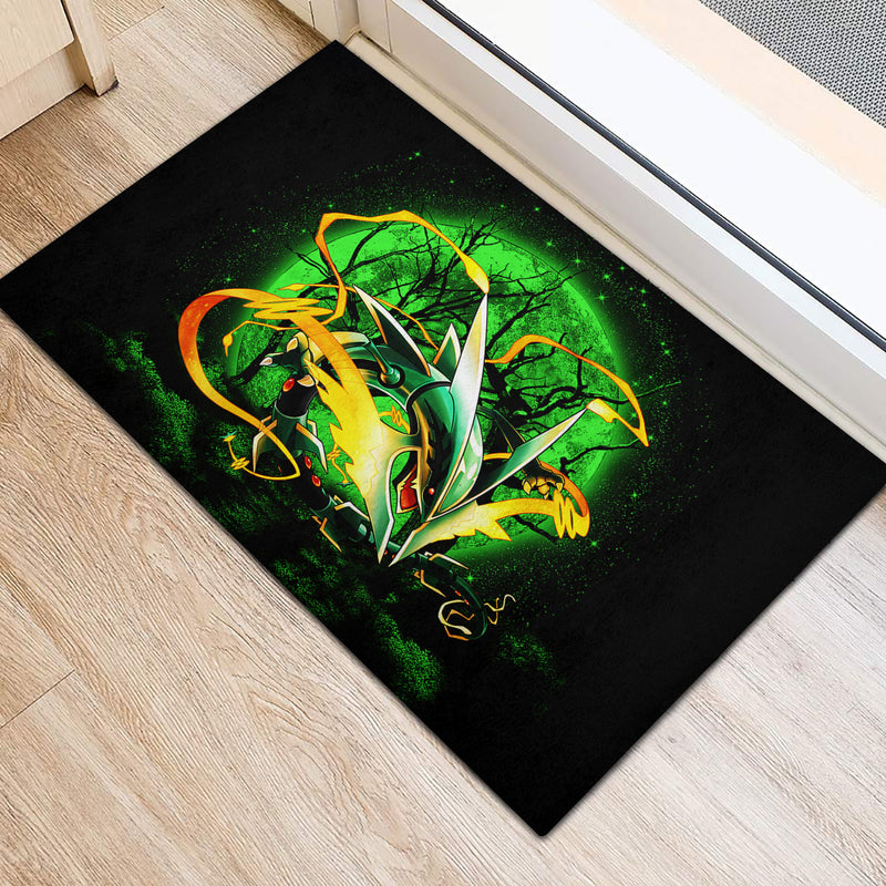 Mega X Rayquaza Pokemon Moonlight Door Mats Home Decor