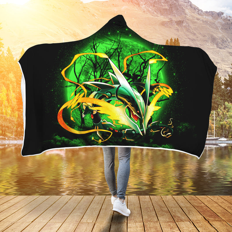 Mega X Rayquaza Moonlight Economy Hooded Blanket Nearkii