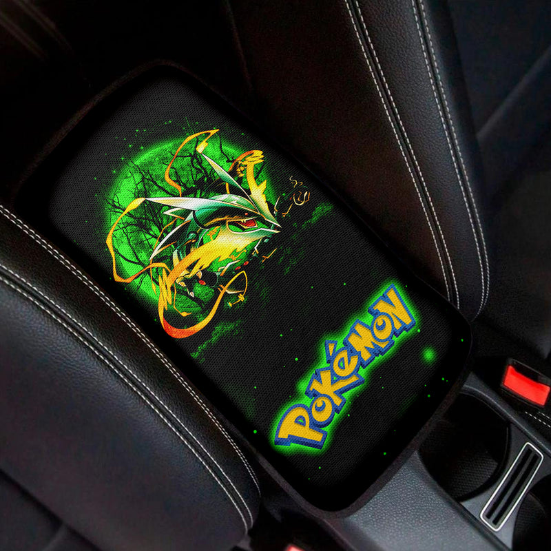 Mega X Rayquaza Pokemon Moonlight Premium Custom Armrest Center Console Cover Car Accessories Nearkii