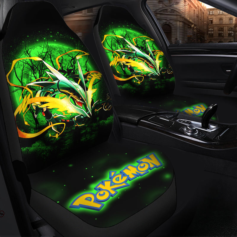 Mega X Rayquaza Legendary Pokemon Moonlight Premium Custom Car Seat Covers Decor Protectors Nearkii