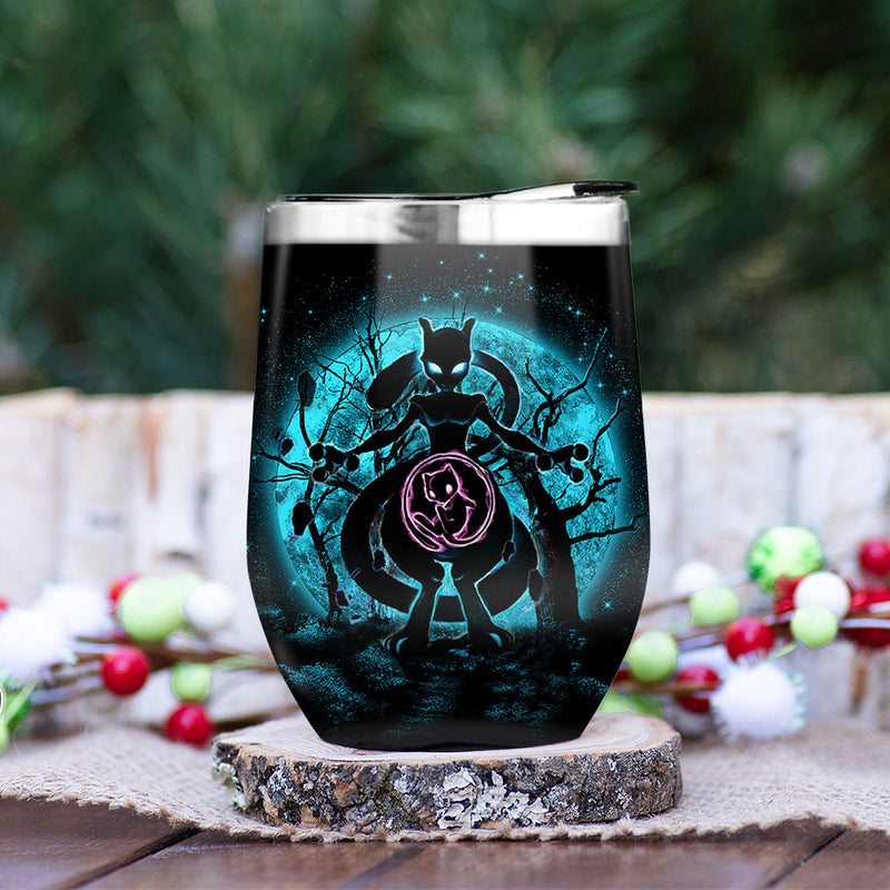 Mewtwo Moonlight Love You To Moon And Back Premium Wine Tumbler Nearkii