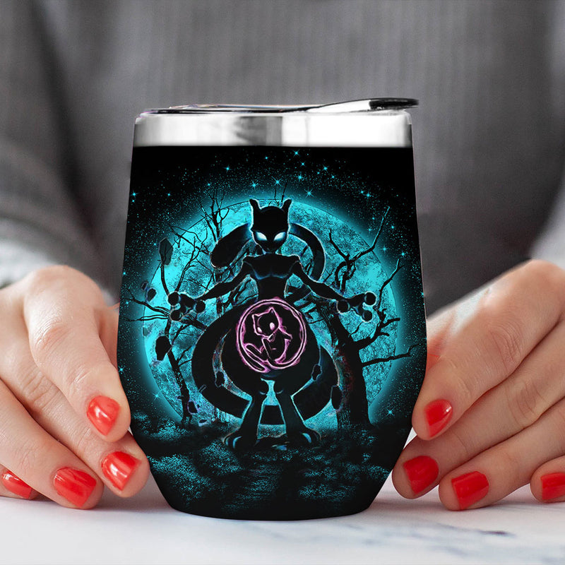 Mewtwo Moonlight Love You To Moon And Back Premium Wine Tumbler Nearkii