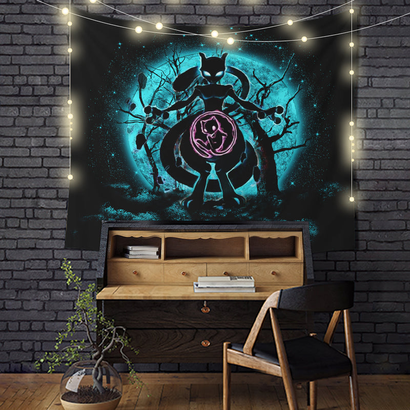 Mewtwo Pokemon Moonlight Tapestry Room Decor Nearkii