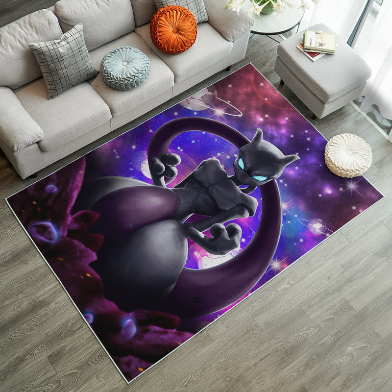 Mewtwo Galaxy Pokemon Rug Carpet Rug Home Room Decor Nearkii