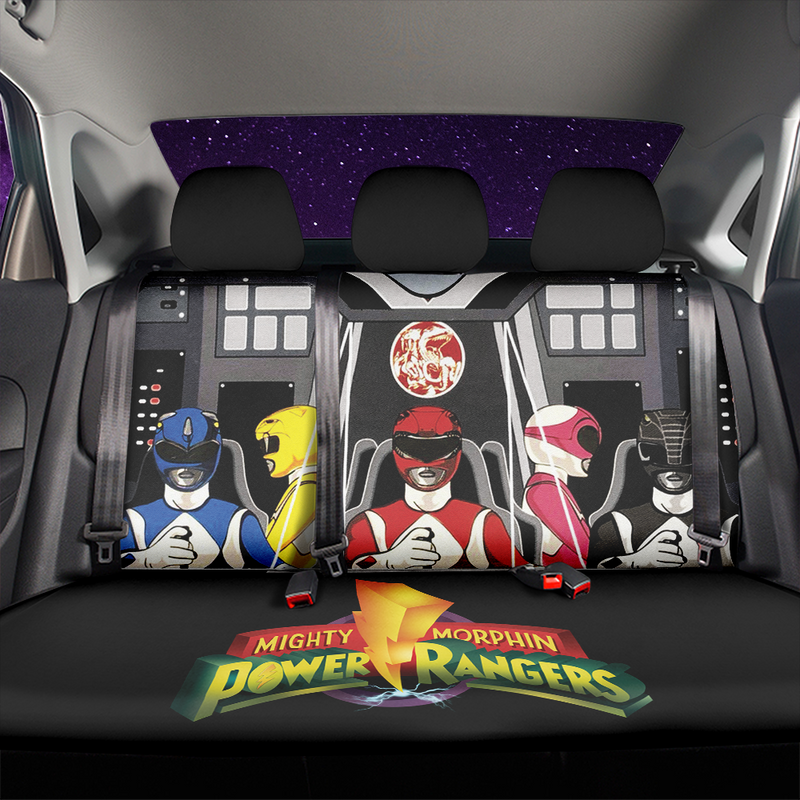 Mighty Morphin Power Rangers Premium Custom Car Back Seat Covers Decor Protectors Nearkii