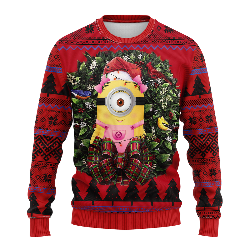 Minion Girl Despicable Me Noel Mc Ugly Christmas Sweater Thanksgiving Gift Nearkii