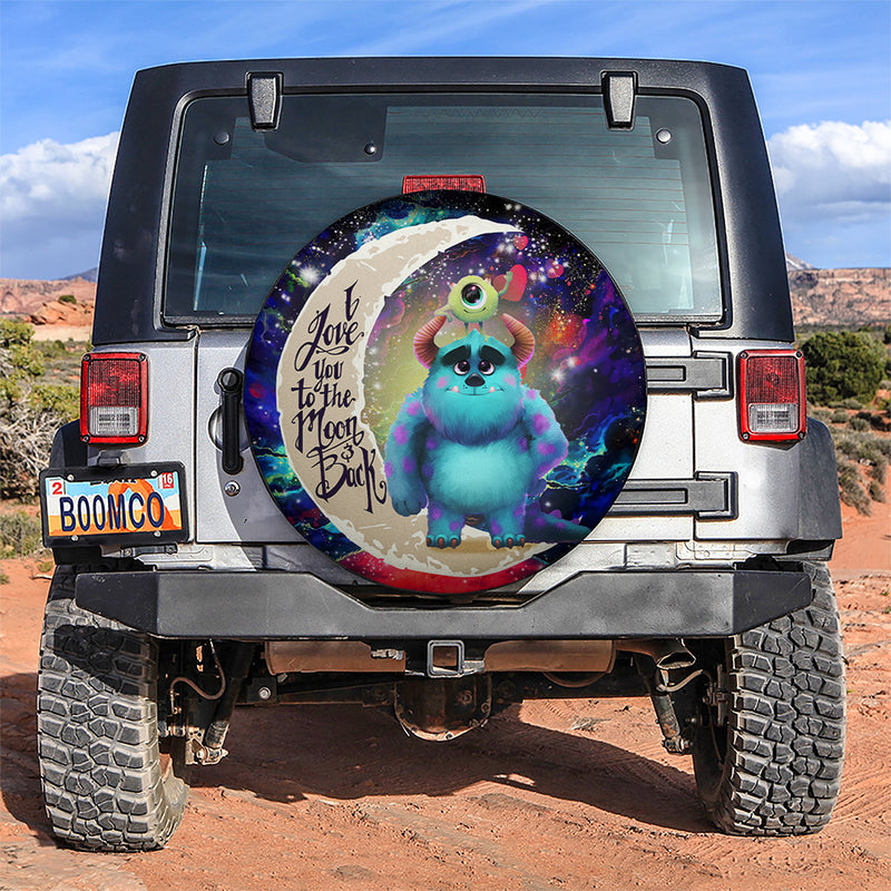 Monster Inc Sully And Mike Love You To The Moon Galaxy Car Spare Tire Covers Gift For Campers Nearkii