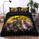Demon Slayer Tanjiro Nezuko Inosuke And Zenitsu Moonlight Bedding Set Duvet Cover And 2 Pillowcases Nearkii