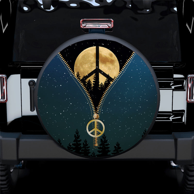 Moon Zipper Hippie Car Spare Tire Covers Gift For Campers Nearkii