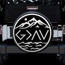Mountain God is Greater Than The Highs And Lows Car Spare Tire Cover Gift For Campers Nearkii