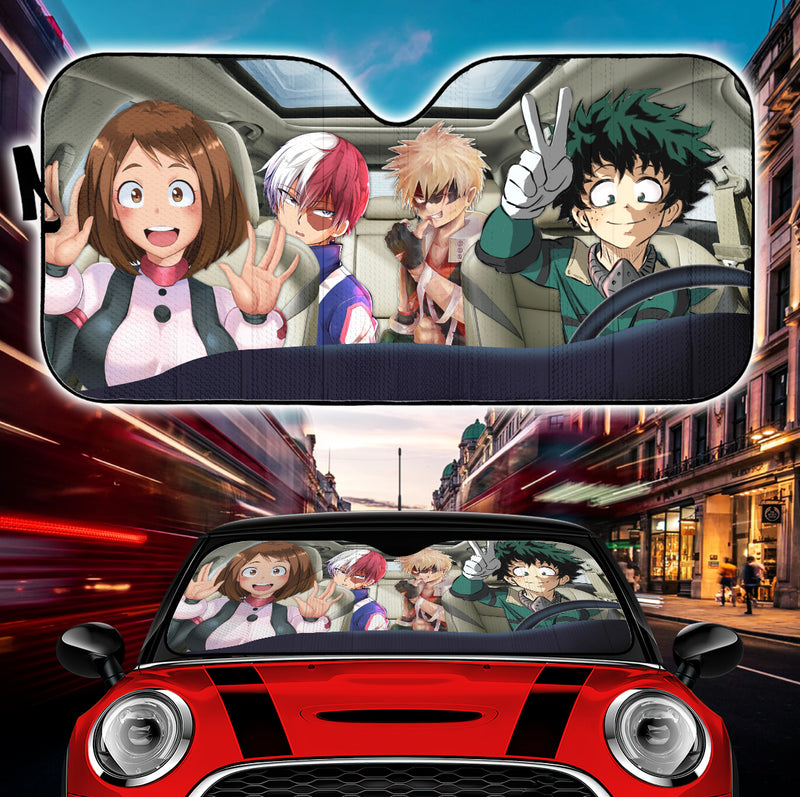 My Hero Academia Izuku Uraraka Bakugou Todoroki Car Auto Sunshades Nearkii