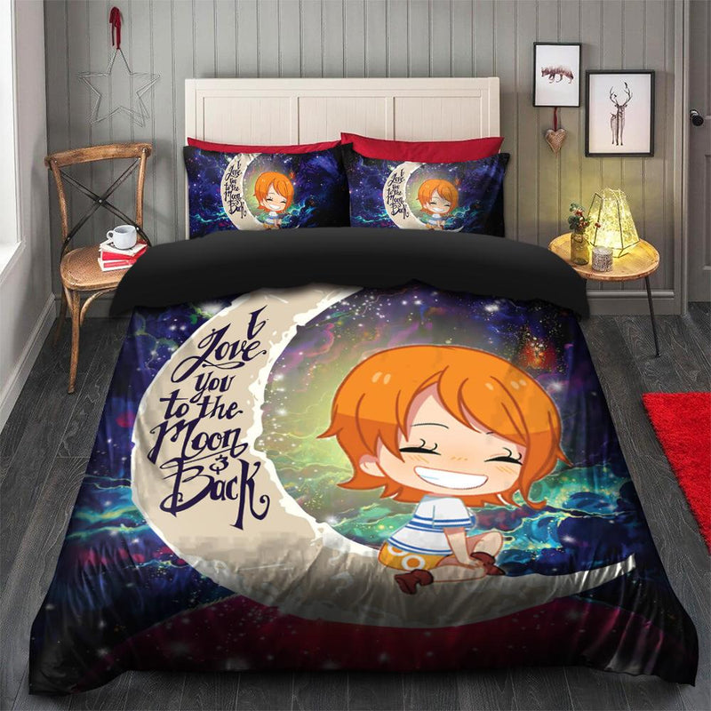 Nami One Piece Love You To The Moon Galaxy Bedding Set Duvet Cover And 2 Pillowcases Nearkii