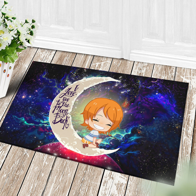 Nami One Piece Love You To The Moon Galaxy Back Doormat Home Decor Nearkii