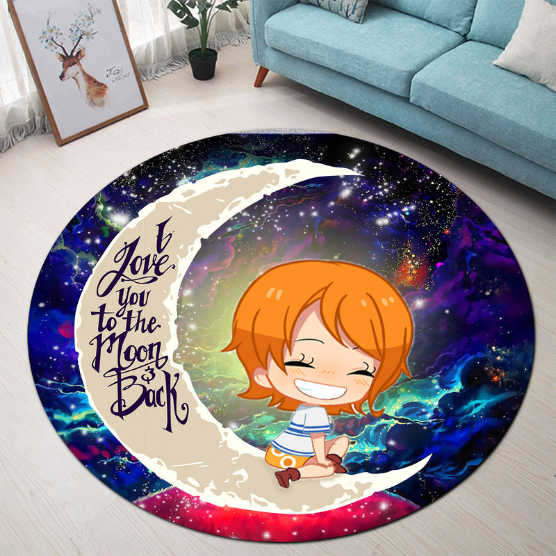 Nami One Piece Love You To The Moon Galaxy Round Carpet Rug Bedroom Livingroom Home Decor Nearkii
