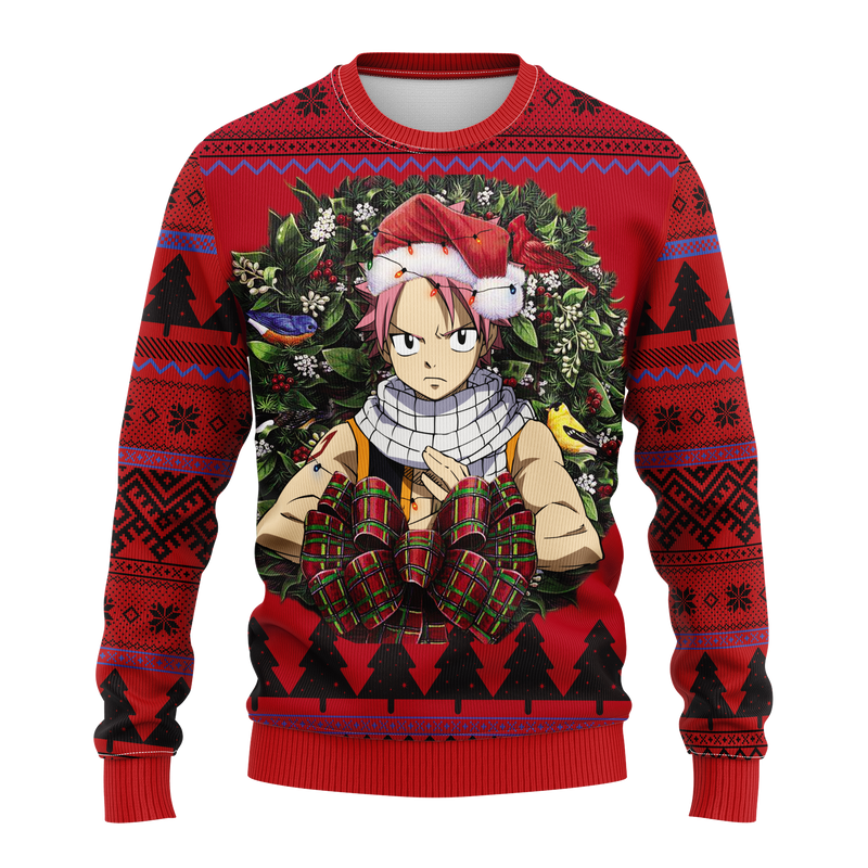 Natsu Dragneel Fairy Tail Noel Mc Ugly Christmas Sweater Thanksgiving Gift Nearkii