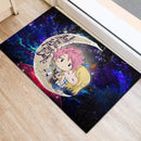 Natsu Fairy Tail Anime Love You To The Moon Galaxy Back Doormat Home Decor Nearkii