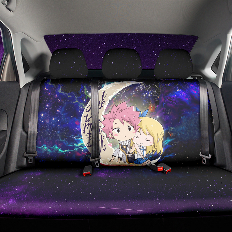 Natsu Fairy Tail Anime Love You To The Moon Galaxy Premium Custom Car Back Seat Covers Decor Protectors Nearkii