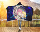 Natsu Fairy Tail Anime Love You To The Moon Galaxy Economy Hooded Blanket Nearkii