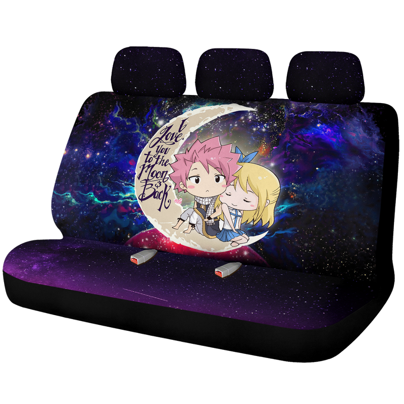 Natsu Fairy Tail Anime Love You To The Moon Galaxy Premium Custom Car Back Seat Covers Decor Protectors Nearkii