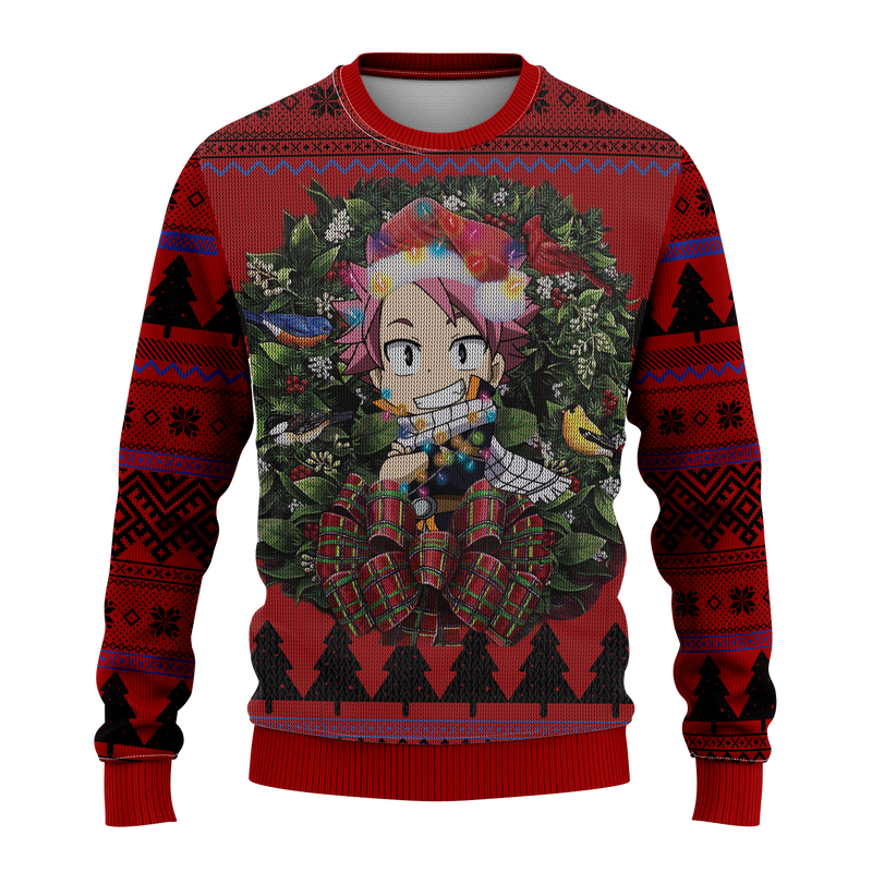 Natsu Fairy Tail Mc Ugly Christmas Sweater Thanksgiving Gift Nearkii