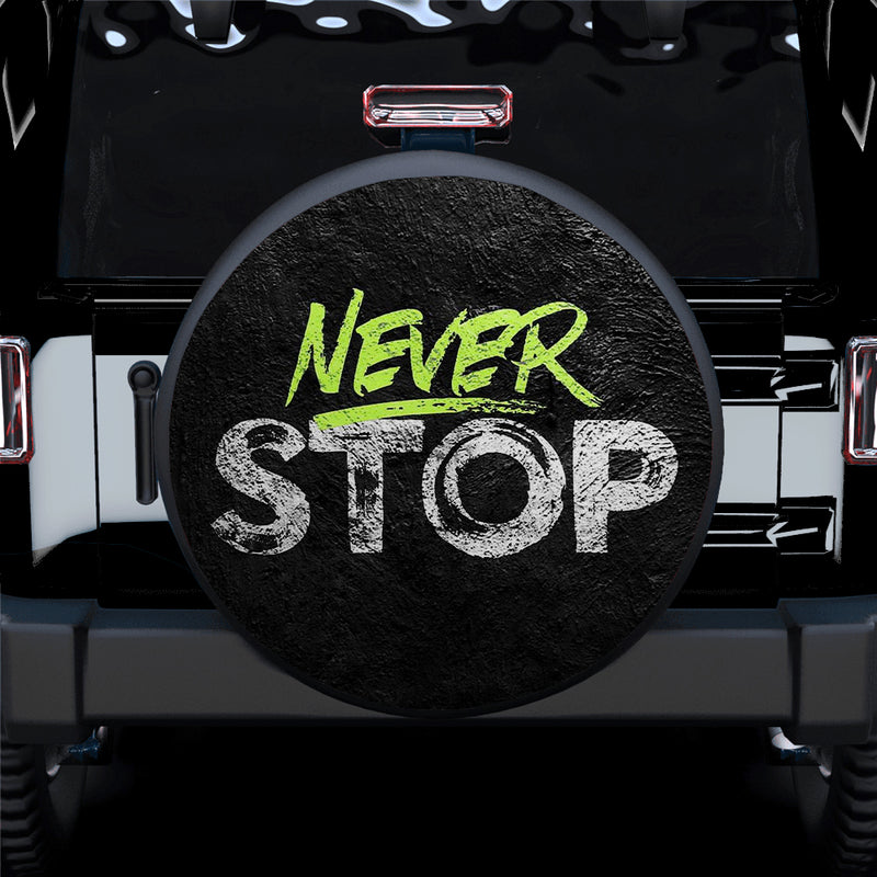 Never Stop Jeep Car Spare Tire Cover Gift For Campers Nearkii