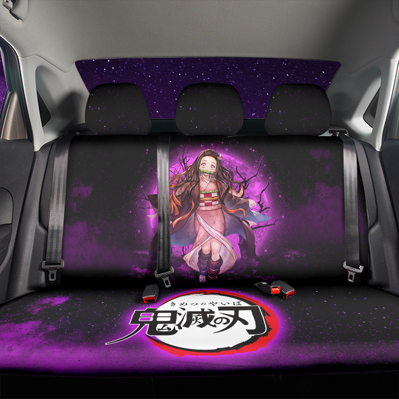 Nezuko Moonlight Galaxy Premium Custom Car Back Seat Covers Decor Protectors Nearkii
