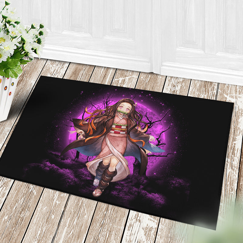 Nezuko Demonslayer Moonlight Door Mats Home Decor