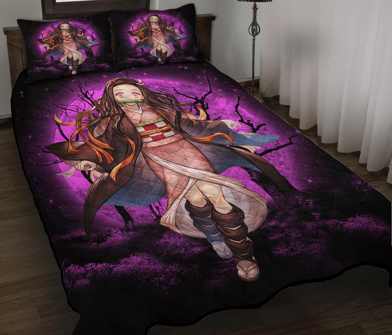Nezuko Demon Slayer Moonlight Quilt Bed Sets Nearkii